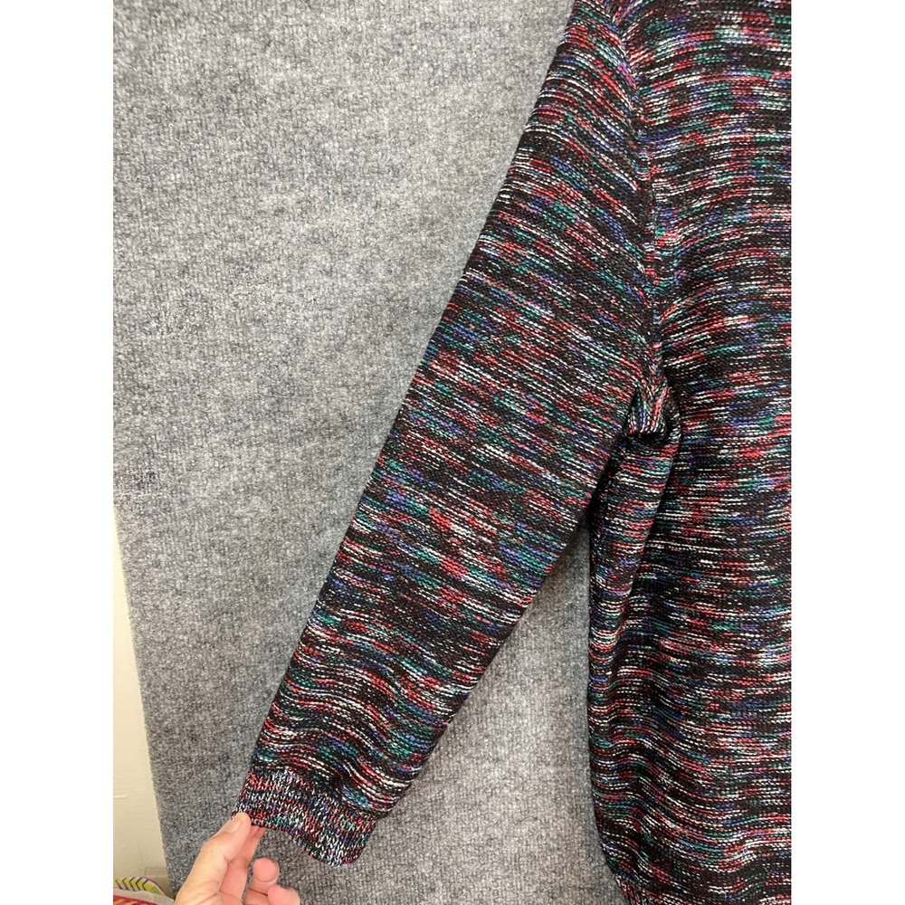 Catherines Cardigan Sweater Women 0X 14/16W Multi Excellent Zip Up Space Dye - Picture 2 of 9